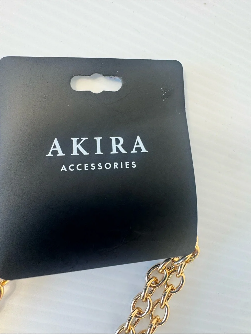 AKIRA Gold Multi Charm Statement Necklace NWT